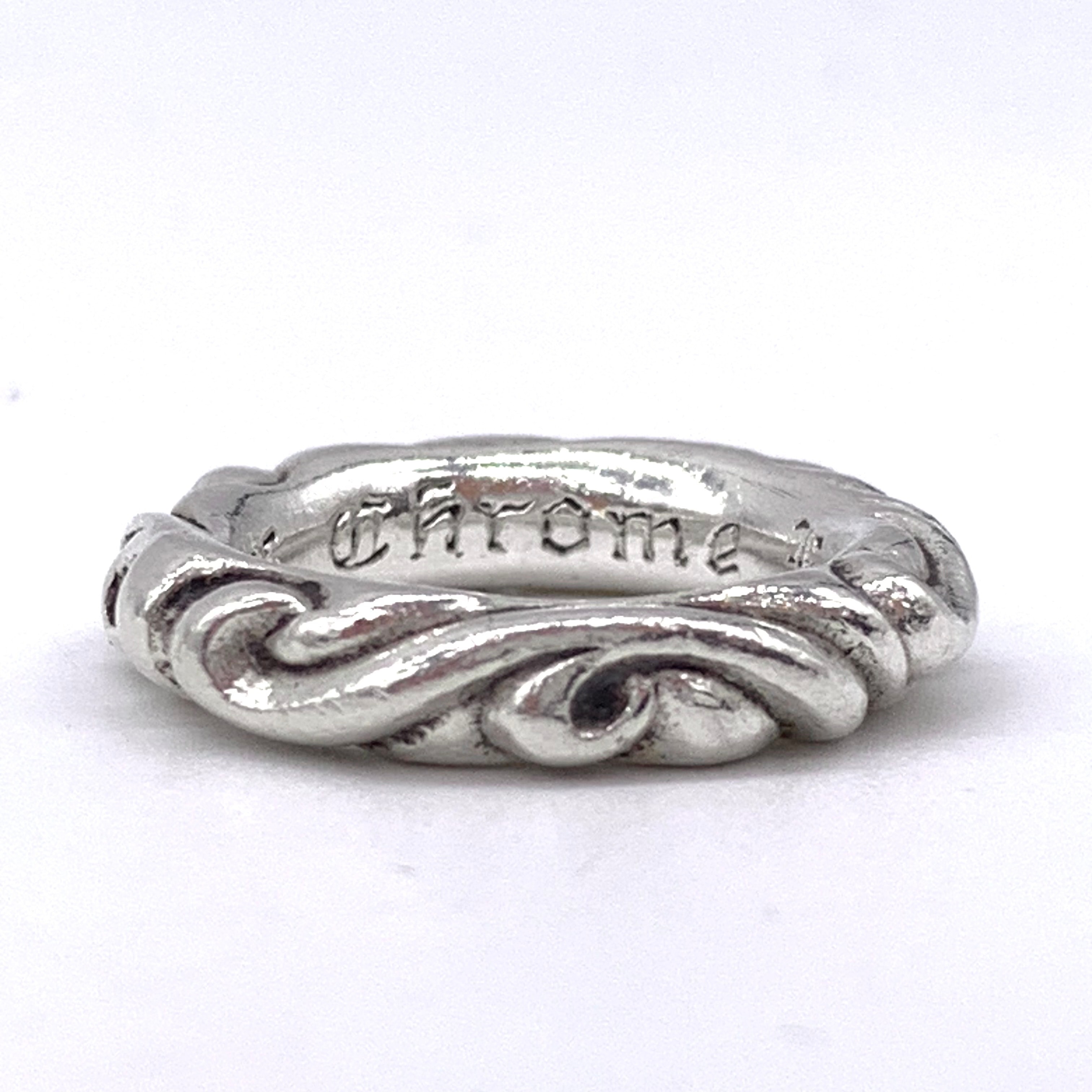 Chrome Hearts Scroll Band Ring "Silver"