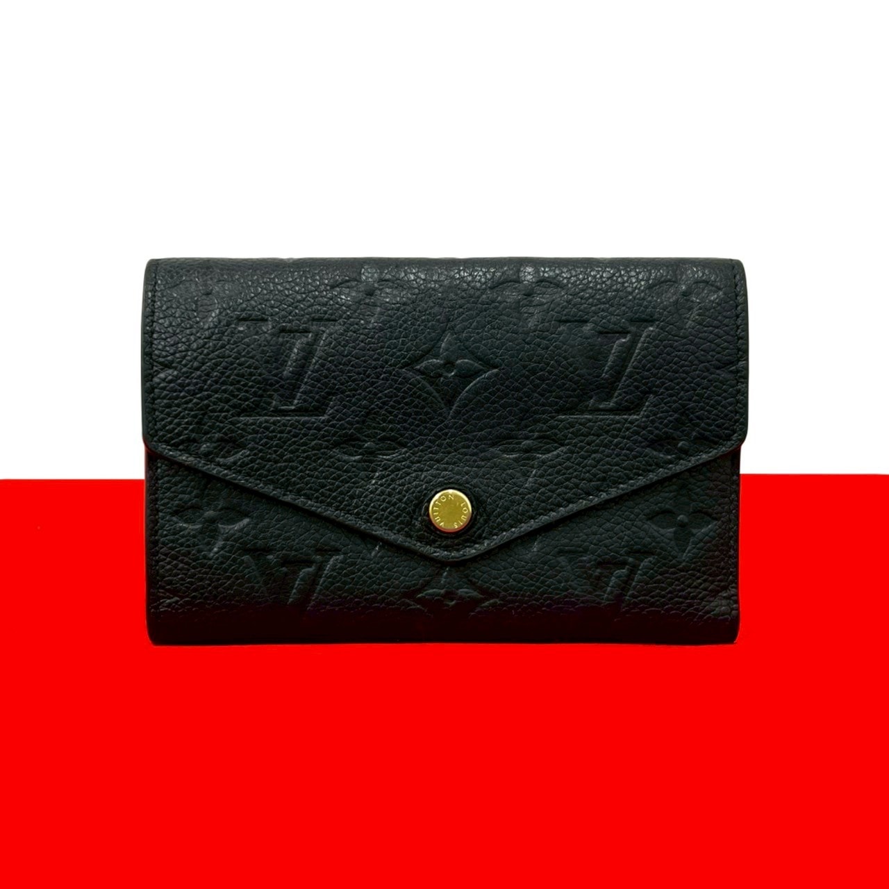 LOUIS VUITTON ルイヴィトン ポルトフォイユ キュリユーズ モノグラムアンプラント 三つ折り財布 ブラック
 36164