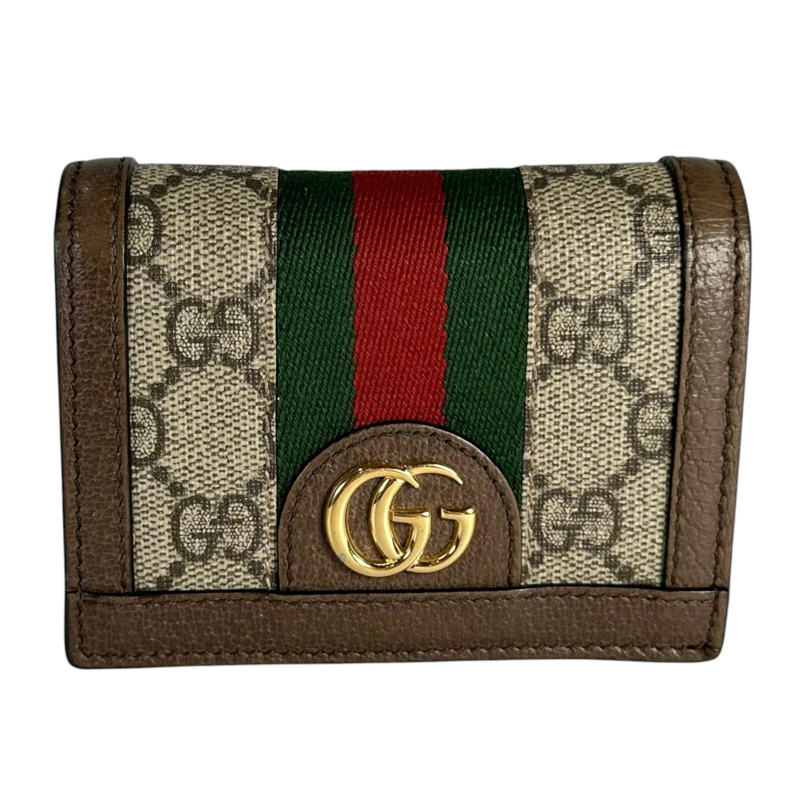 グッチ GGスプリーム 523155 二つ折り財布 レディース