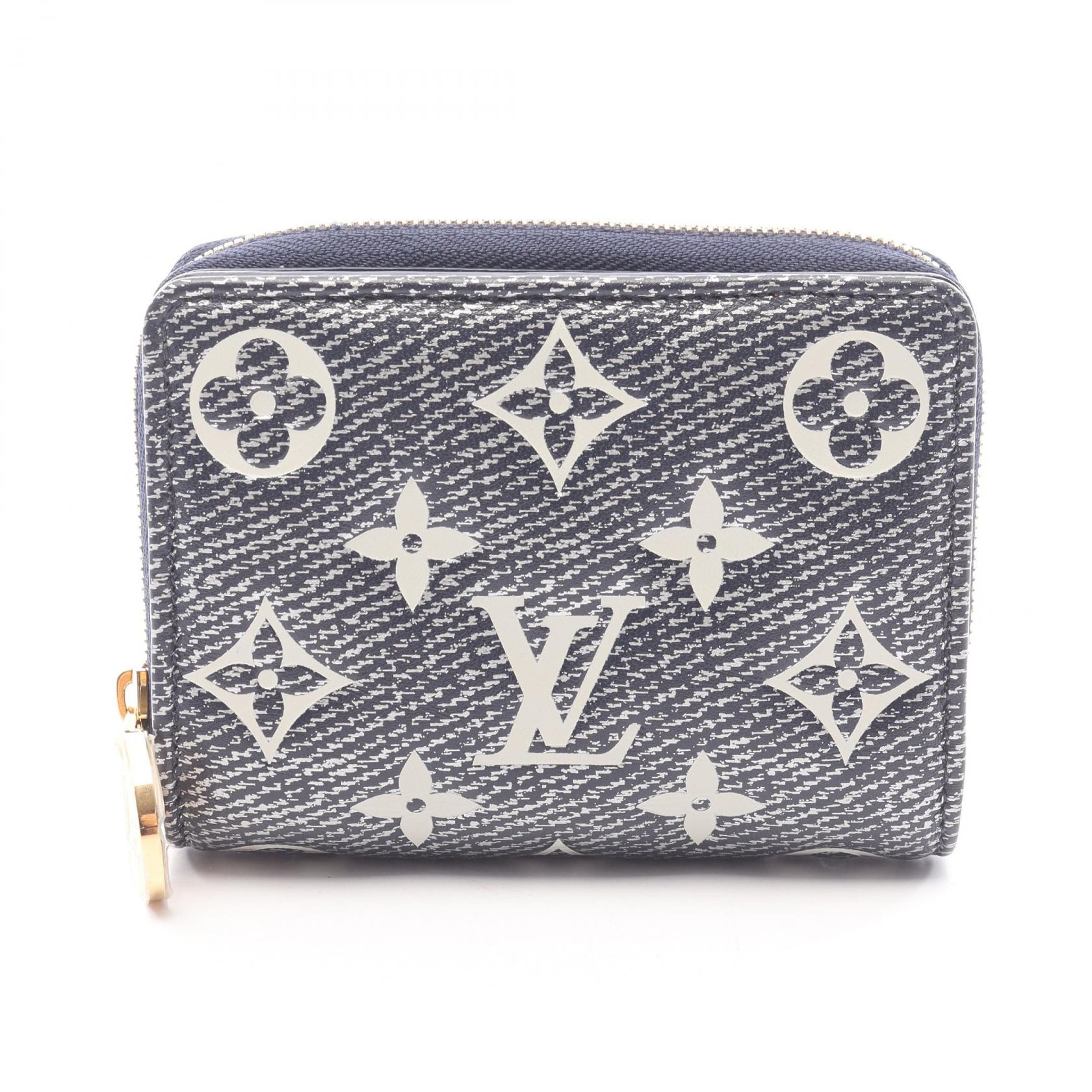 ルイ・ヴィトン LOUIS VUITTON ポルトフォイユ ルー モノグラムエンボス 二つ折り財布 財布 レザー レディース ネイビー系 M82525 【中古】