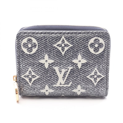 ルイ・ヴィトン LOUIS VUITTON ポルトフォイユ ルー モノグラムエンボス 二つ折り財布 財布 レザー レディース ネイビー系 M82525 【中古】