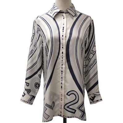 エルメス HERMES マルジェラ期 シルクシャツ 36【中古】【ABランク】