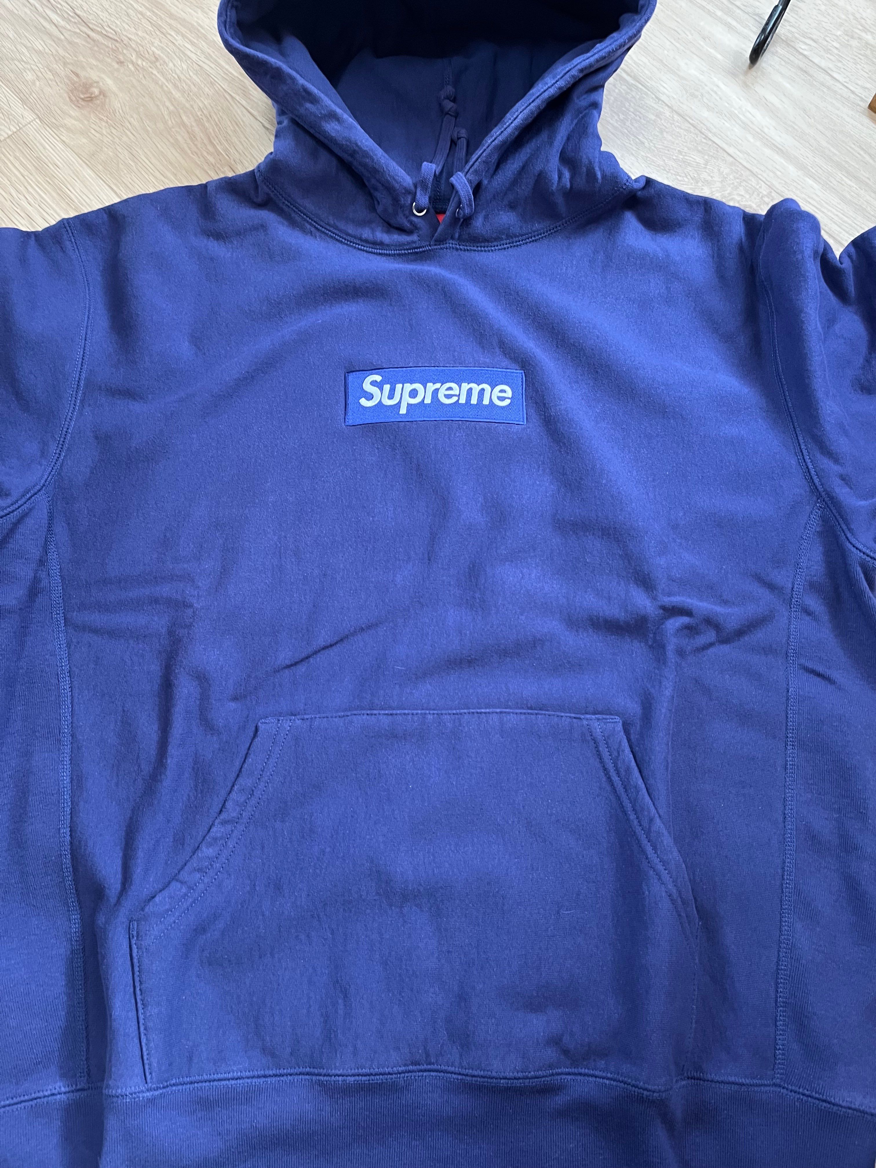 Supreme Box Logo Hooded Sweatshirt "Washed Navy" (21FW)
