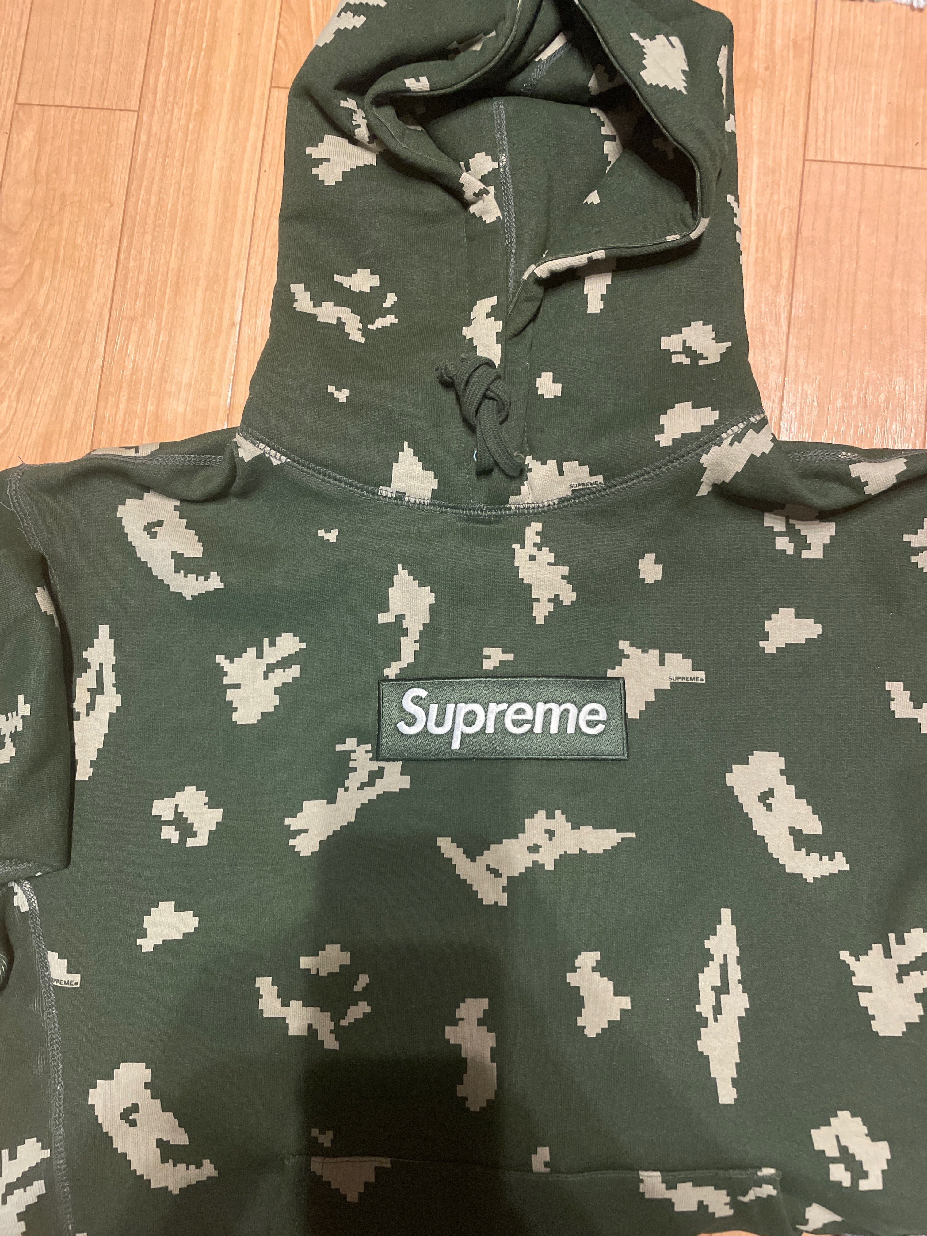 Supreme Box Logo Hooded Sweatshirt "Olive Russian Camo" (21FW)