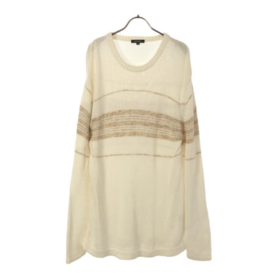 BURBERRY LONDON バーバリーロンドン 三陽商会 長袖 コットン ニット L ホワイト セーター