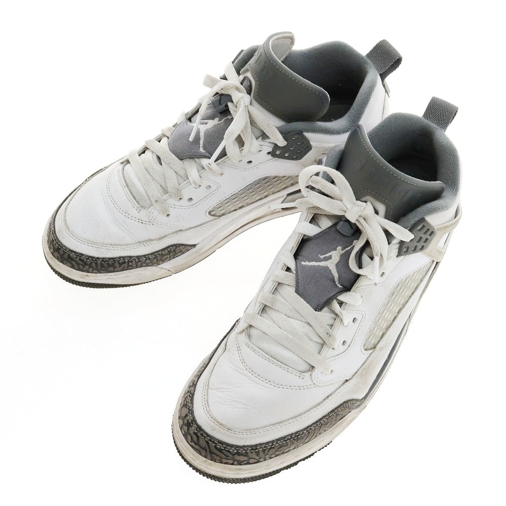 【中古】ナイキ NIKE JORDAN SPIZIKE LOW FQ1759-102 レザー スニーカー ホワイトxグレー【サイズ29】【メンズ】