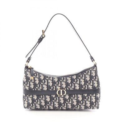 ディオール Dior 30 Montaigne Cigale オブリーク ハンドバッグ バッグ キャンバス レザー レディース ベージュ系 / ネイビー系 S2381UTZQ 【中古】