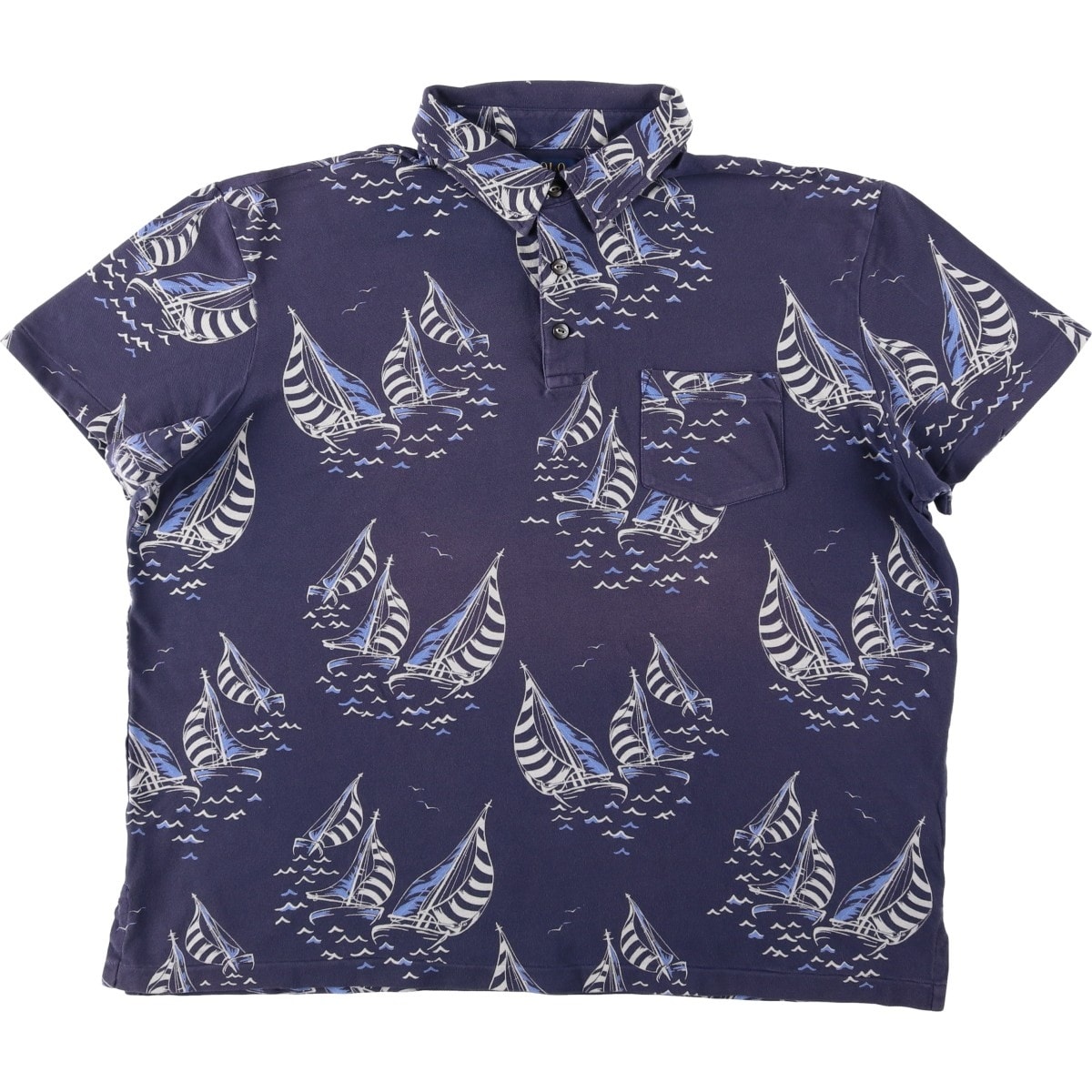 古着 ラルフローレン Ralph Lauren POLO RALPH LAUREN 総柄 半袖 ポロシャツ メンズXL相当/eaa657415
