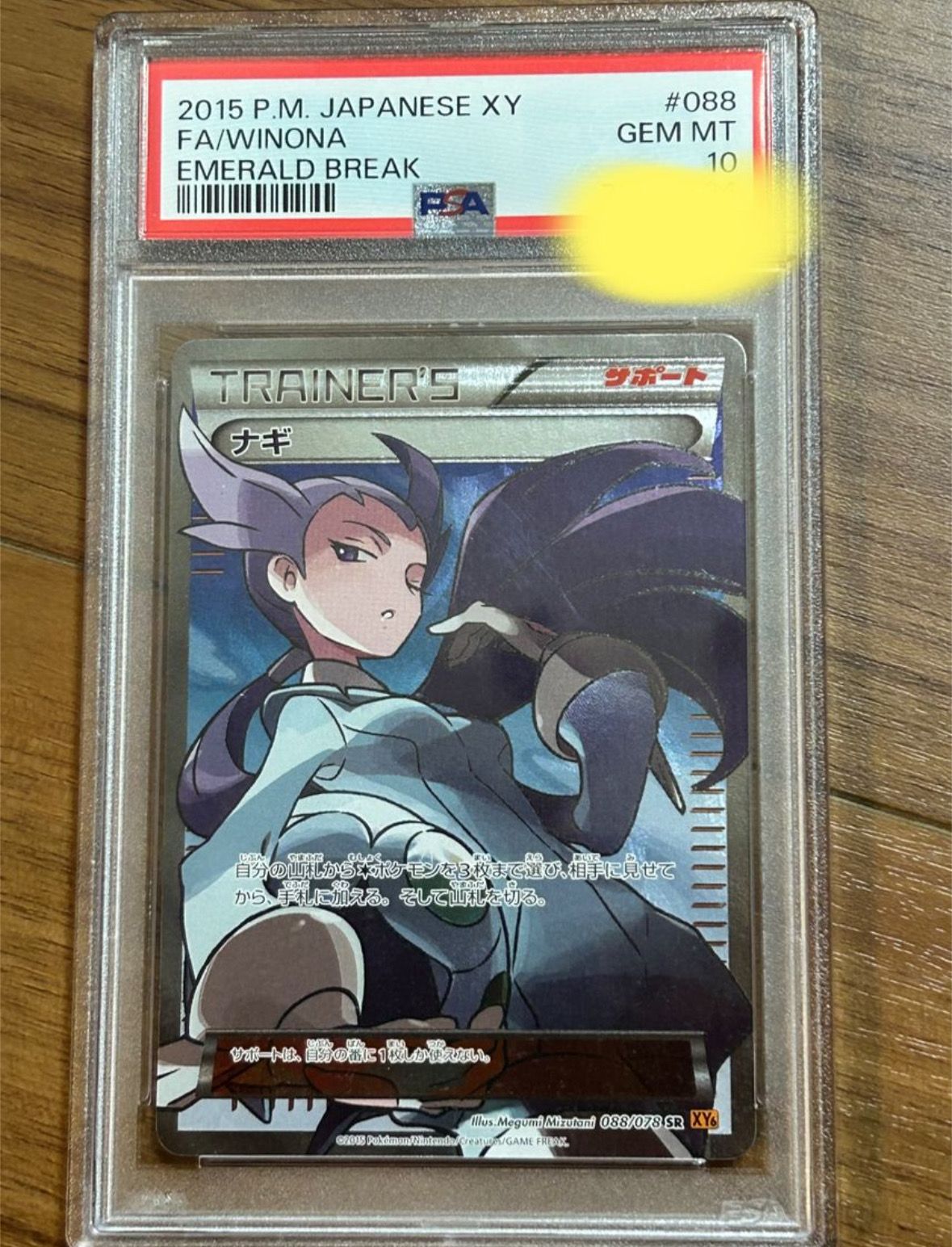 ナギ SR XY6 エメラルドブレイク 088/078 ナギ SR アンリミ PSA9 PSA9