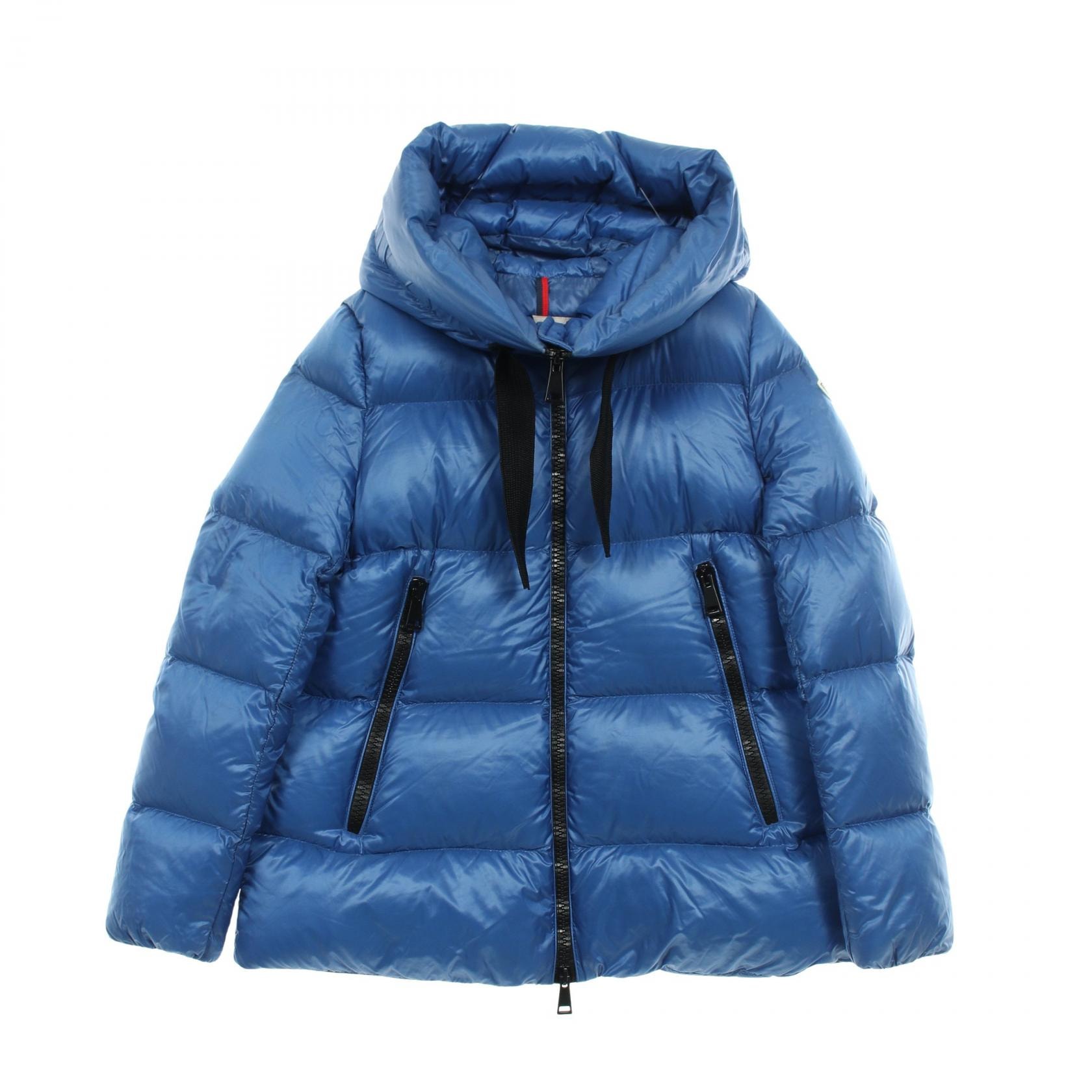 モンクレール MONCLER SERIN ダウンジャケット 衣料品 アウター ナイロン レディース ブルー系 【中古】