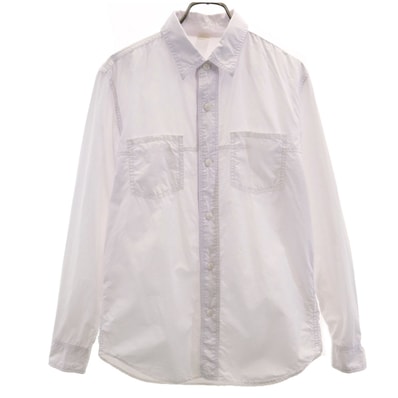 Ron Herman ロンハーマン 日本製 長袖 コットンシャツ S パープルホワイト