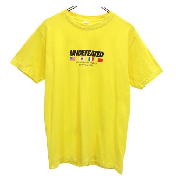 UNDEFEATED アンディフィーテッド ロゴプリント 半袖 Tシャツ S イエロー