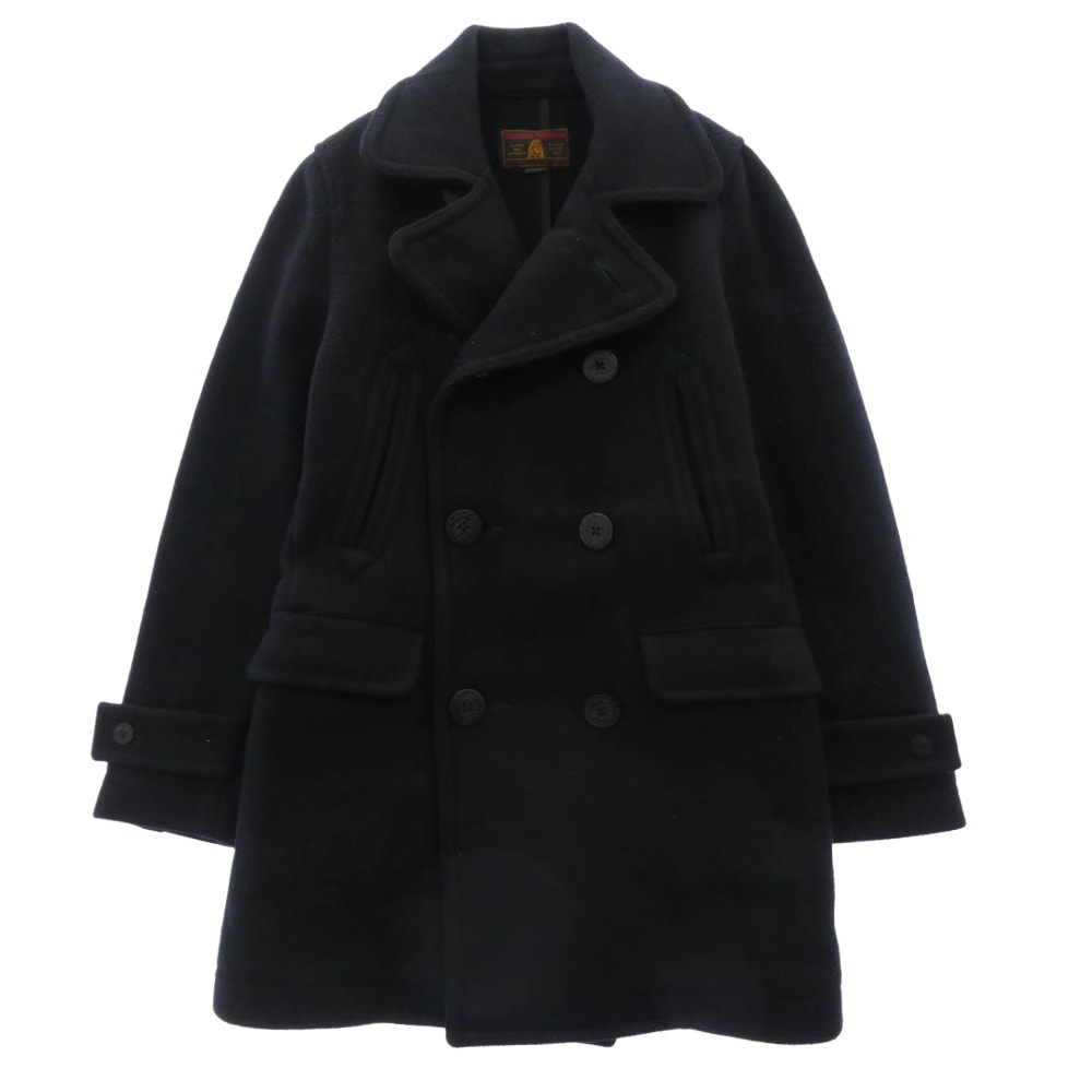 HYSTERIC GLAMOUR ヒステリックグラマー コート 0243AC02 メルトン ウール ピーコート ダークネイビー系 S【中古】