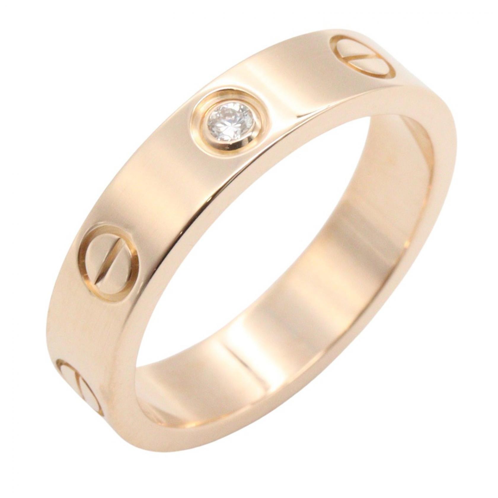 カルティエ CARTIER ラブリング 1PD リング・指輪 ジュエリー K18PG(ピンクゴールド) ダイヤモンド レディース ゴールド系 / クリア系 【中古】