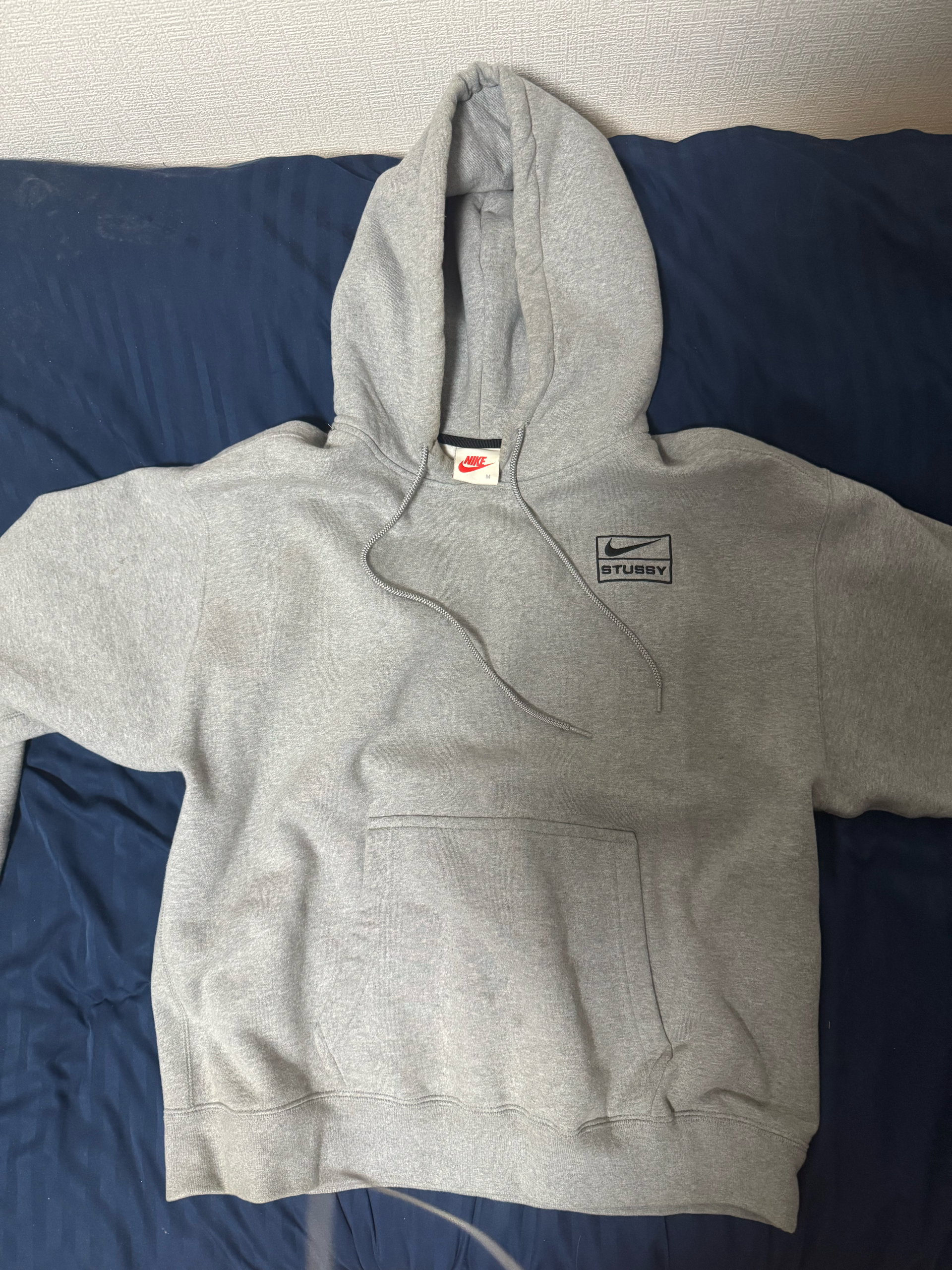 Stussy × Nike NRG Washed Hoodie (US Size) "Grey" DJ9488-063