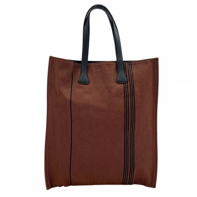 HERMES エルメス トートバッグ ポタモスカバスGM カジュアル 通勤バッグ 通学バッグ レザー ブラウン 茶 ブラック 黒 ユニセックス【中古品】