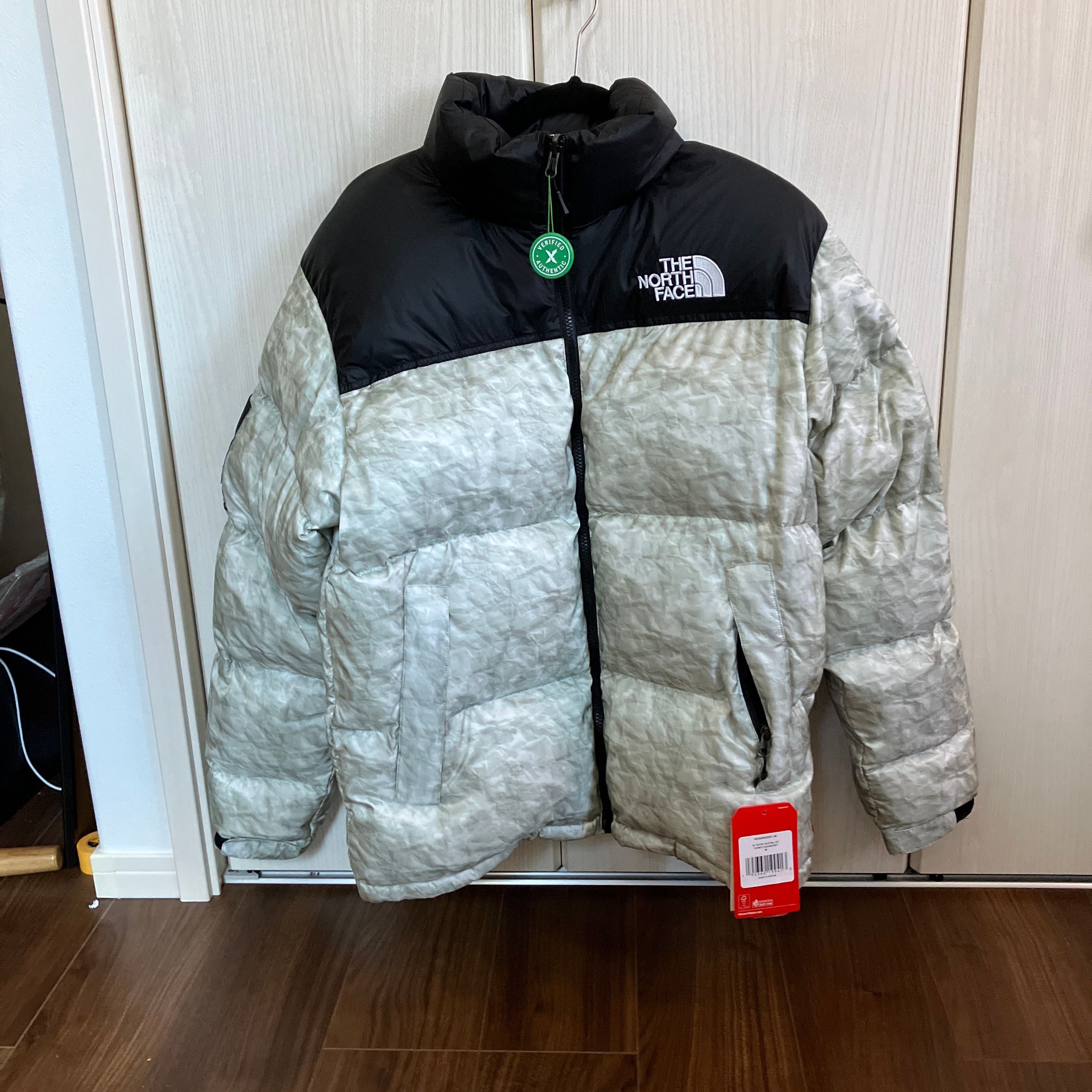 Supreme x The North Face Nuptse Jacket "White Paper Print"