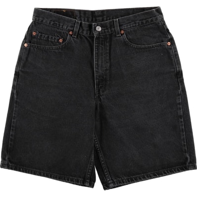 古着 00年代 リーバイス Levi's 550 RELAXED FIT ブラックデニムショーツ ショートパンツ メンズw33相当/eaa478192