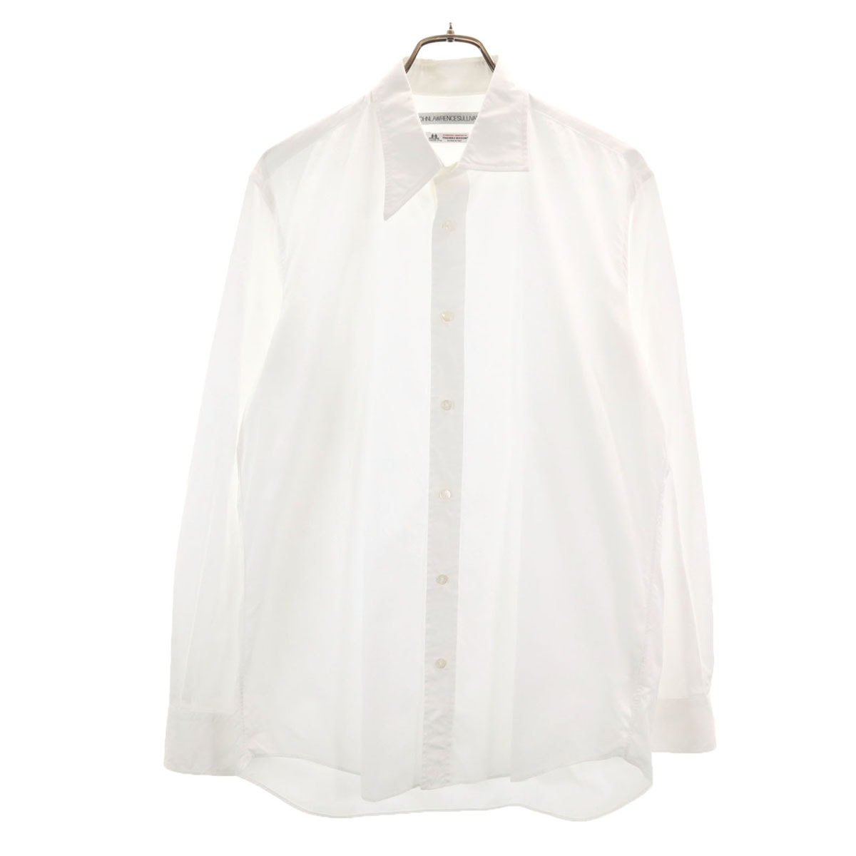 JOHN LAWRENCE SULLIVAN ジョンローレンスサリバン Thomas Mason トーマスメイソン 日本製 長袖 コットンシャツ 46 ホワイト