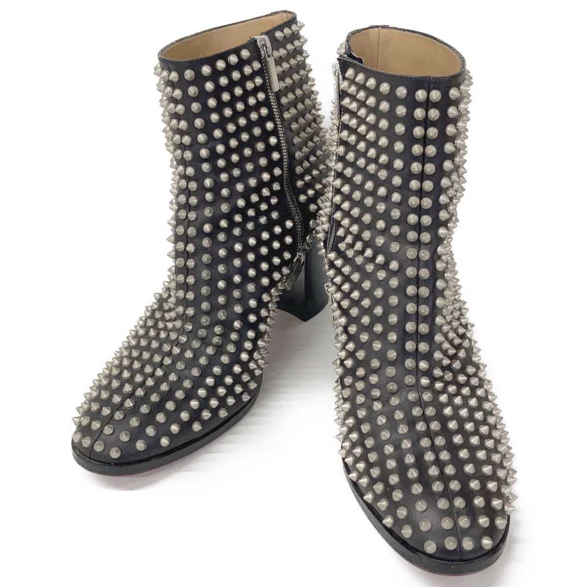 クリスチャンルブタン スパイクスタッズ サイドジップ ブーツ 44