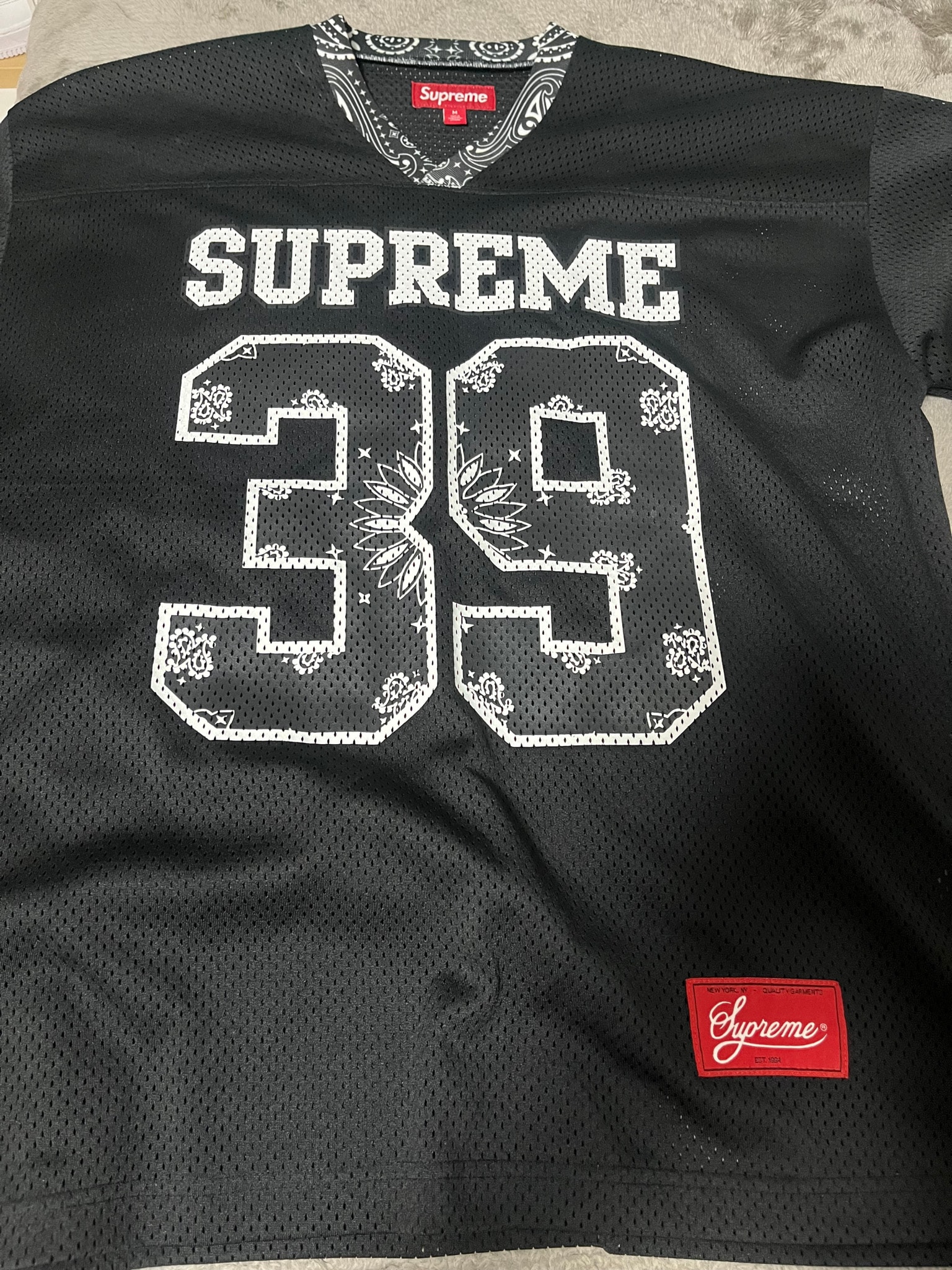 Supreme Bandana Football Jersey "Black"