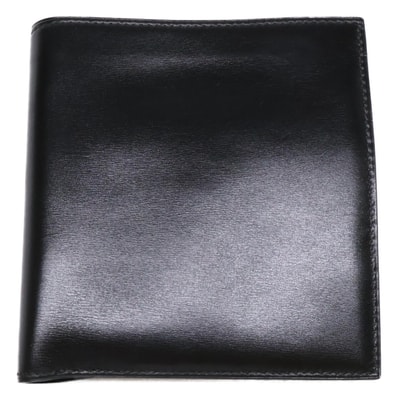 エルメス 新品同様 〇D刻印 ボックスカーフ 二つ折り財布