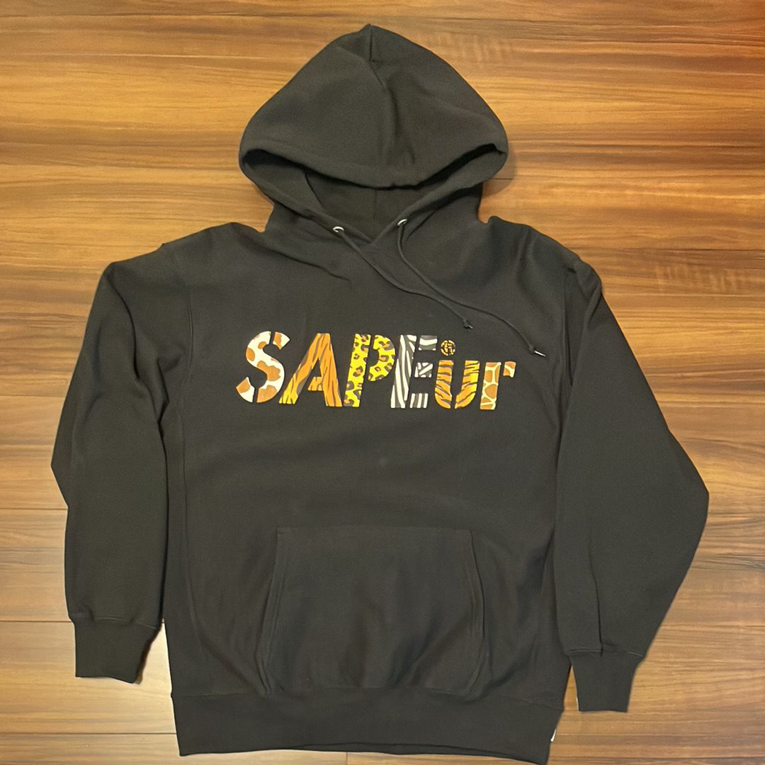 SAPEur Night Safari Logo Hoodie "Black"