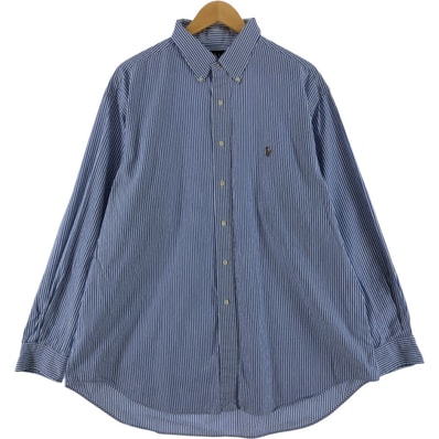 古着 ラルフローレン Ralph Lauren YARMOUTH 長袖 ボタンダウンストライプシャツ メンズXL相当/eaa525623