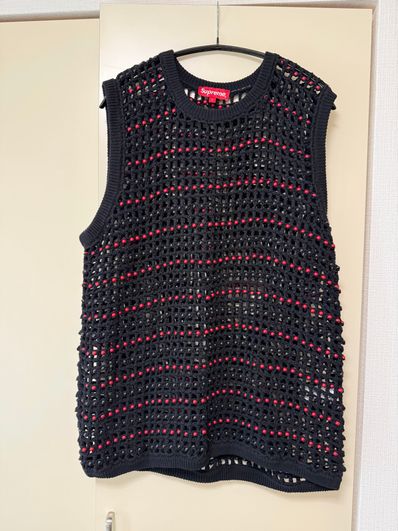 Supreme Beaded Sweater Vest "Black"