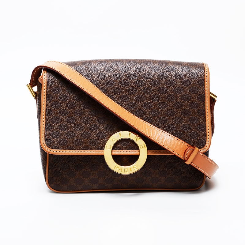 目立った傷や汚れなし】セリーヌ CELINE マカダム PVC ショルダー