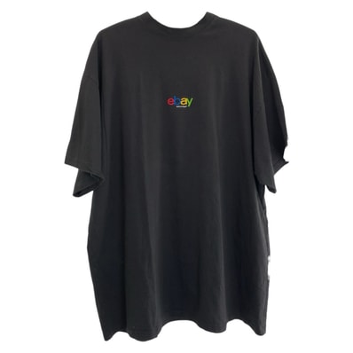 美品 BALENCIAGA バレンシアガ ebay サイズ5 ブラック 黒 コットン ポリウレタン/ 半袖Tシャツ クルーネック 604009 【中古】