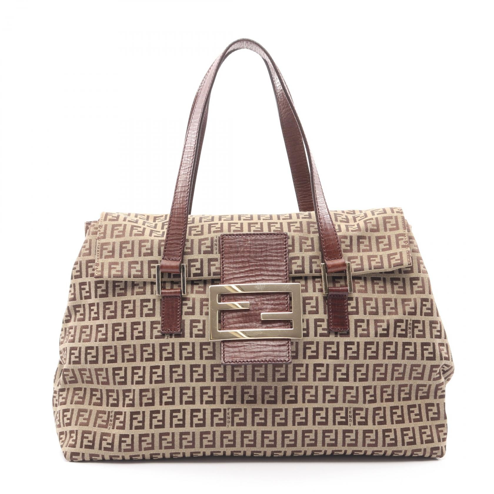 フェンディ ズッキーノ ハンドバッグ ショルダーバッグ 2WAY 8BN228 キャンバス レディース FENDI 【1-0257997】 FENDI（フェンディ） ズッキーノショルダーバッグ ブラウン 斜め掛け