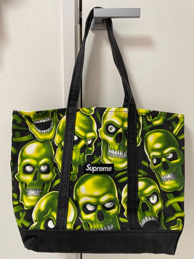 Supreme Skull Pile Denim Tote Supreme Skull Pile Denim Tote