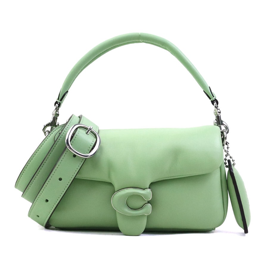 コーチ COACH ハンドバッグ ショルダーバッグ レザー グリーン レディース【中古】 r11289k