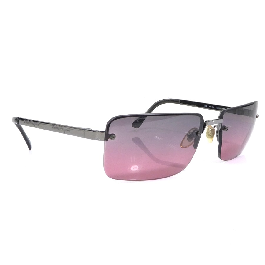 サルバトーレ フェラガモ サングラス USED美品 チタン パープル グラデーション 中古 アイウェア Salvatore Ferragamo X8761 Salvatore Ferragamo - サルバトーレ フェラガモ サングラス USED美品