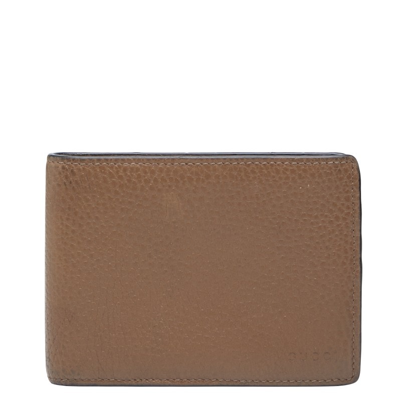 グッチ 二つ折り財布 367287 ブラウン レザー レディース GUCCI 【中古】