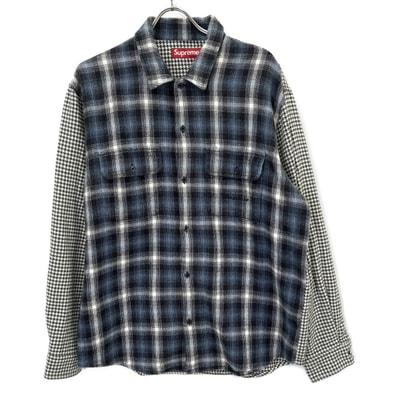 シュプリーム 23AW マルチカラー 総柄 Houndstooth Plaid Flannel Shirt M
