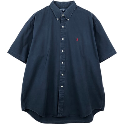 古着 ラルフローレン Ralph Lauren BLAKE 半袖 ボタンダウンシャツ メンズXL相当/eaa668651