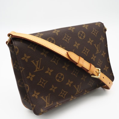 LOUIS VUITTON ルイ・ヴィトン モノグラム ミュゼット タンゴ M51257 ショルダーバッグ ブラウン コーティングキャンバス レザー レディース