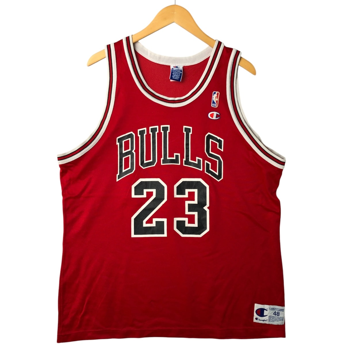 古着 90年代 チャンピオン Champion NBA CHICAGO BULLS シカゴブルズ メッシュ ゲームシャツ レプリカユニフォーム メンズXL相当 ヴィンテージ/eaa546557