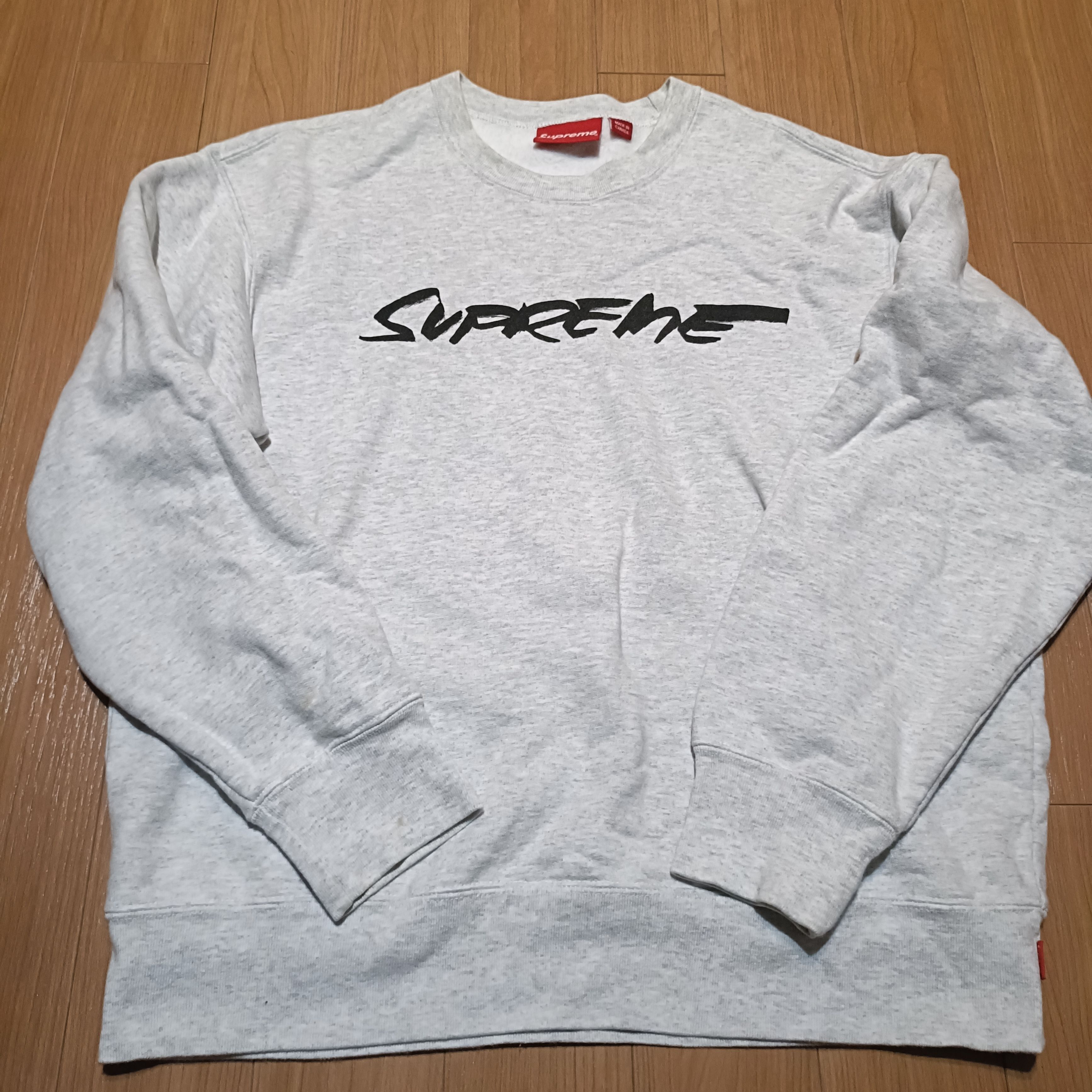 Supreme Futura Logo Crewneck "Grey"