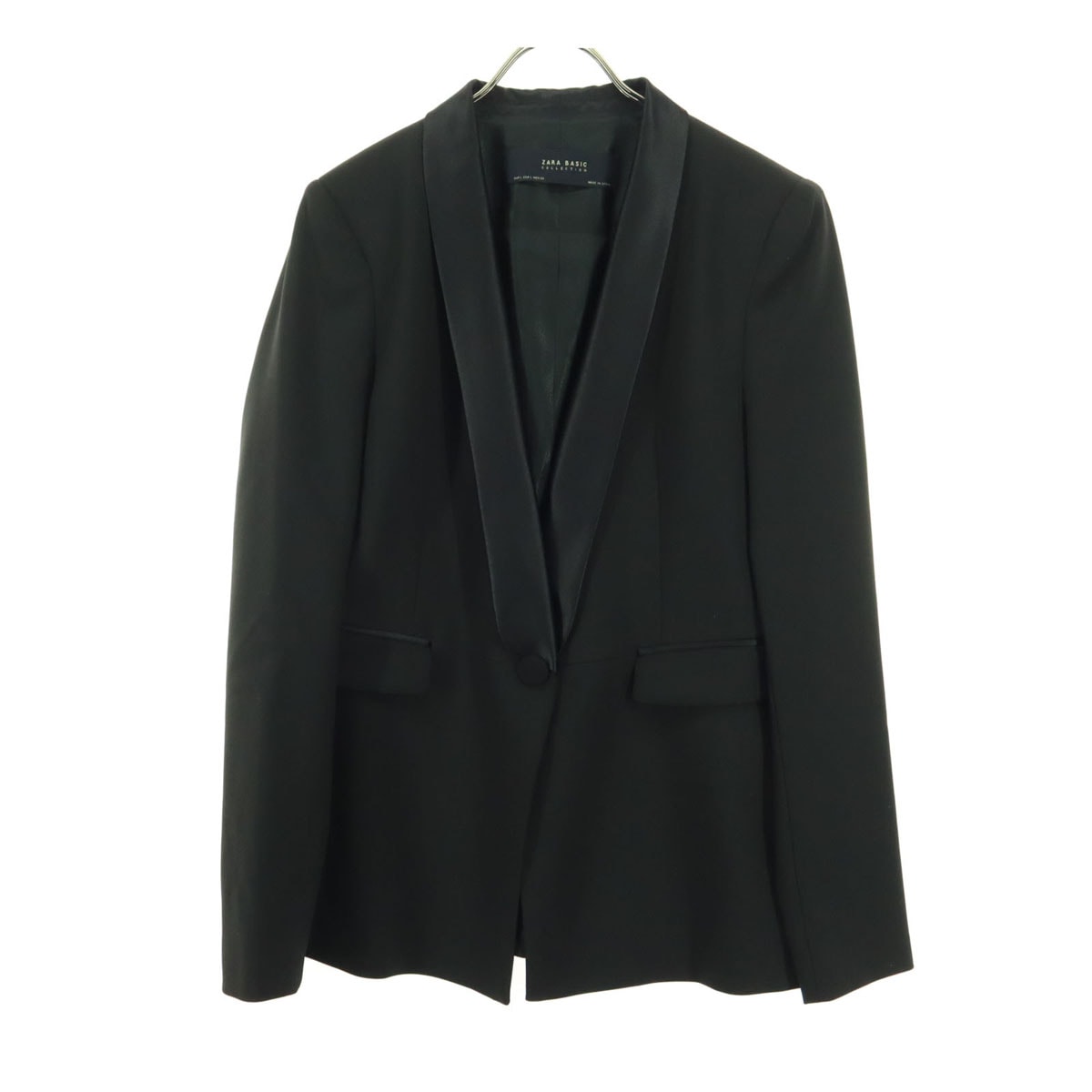 美品 ZARA BASIC ザラベーシック 長袖 テーラードジャケット L ブラック