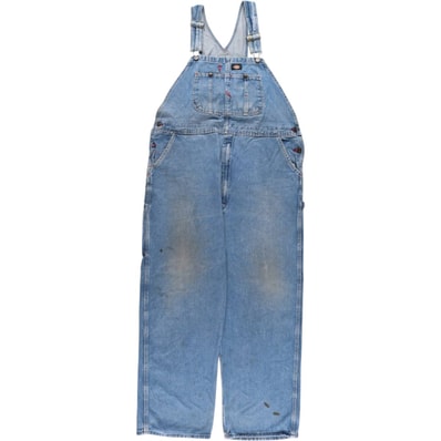 古着 ビッグサイズ ディッキーズ Dickies デニムオーバーオール メンズw45相当/eaa575689