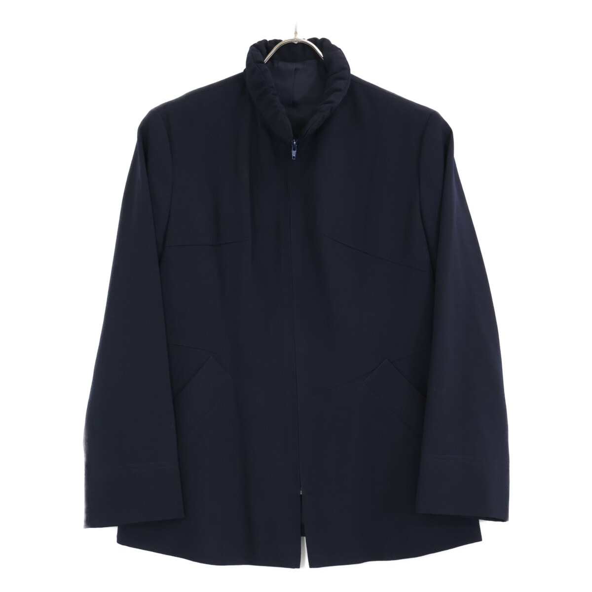 ワイズ 【I WISH】ネイビー ウール ZIP ブルゾン 表記なし