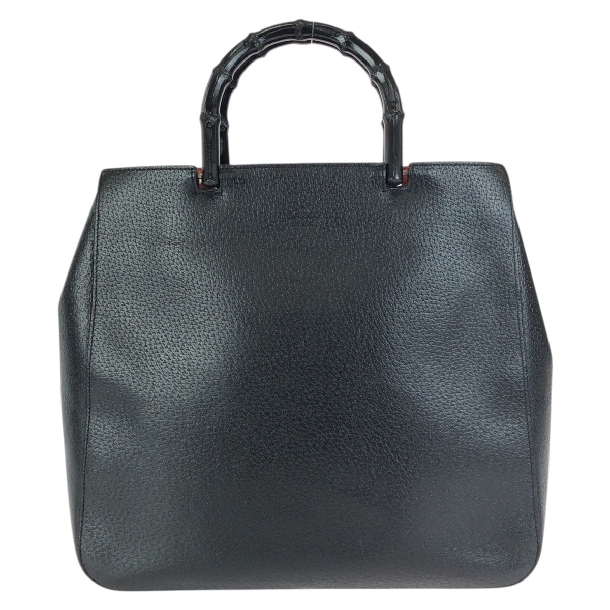 美品 GUCCI グッチ バンブー ブラック 黒 シルバー金具 レザー トートバッグ ハンドバッグ 602519 【中古】