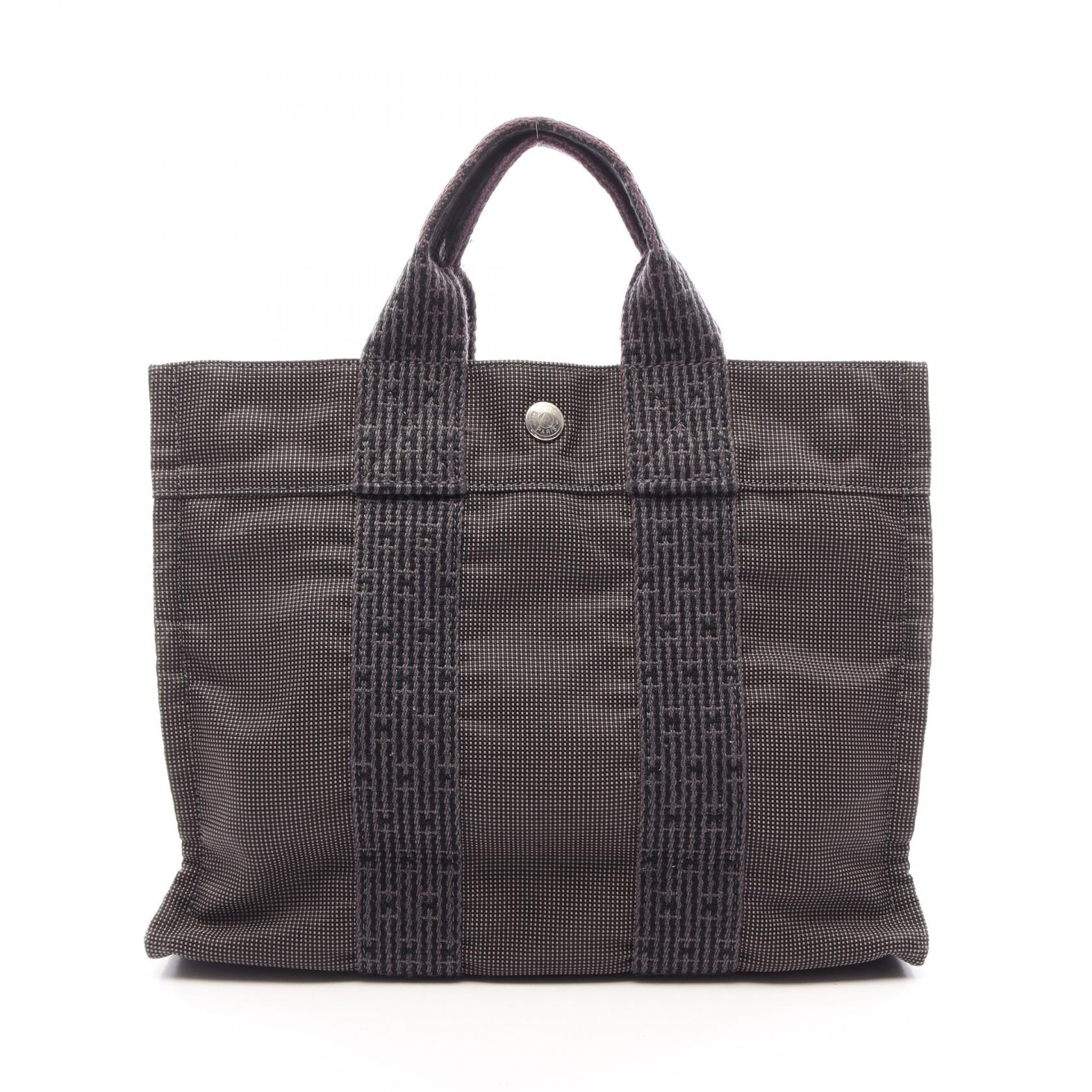 エルメス HERMES エールラインPM トートバッグ バッグ ナイロンキャンバス レディース グレー系 101056M 【中古】
