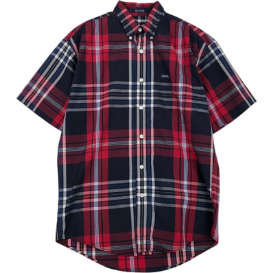 古着 ラルフローレン Ralph Lauren CHAPS チャップス マドラスチェック 半袖 ボタンダウン チェックシャツ メンズL相当/eaa639482