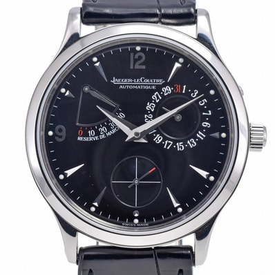 ジャガー・ルクルト JAEGER-LECOULTRE 140.8.93.S マスターブラック リザーブ ド マルシェ 自動巻き メンズ 美品 箱付き 腕時計 O#149132