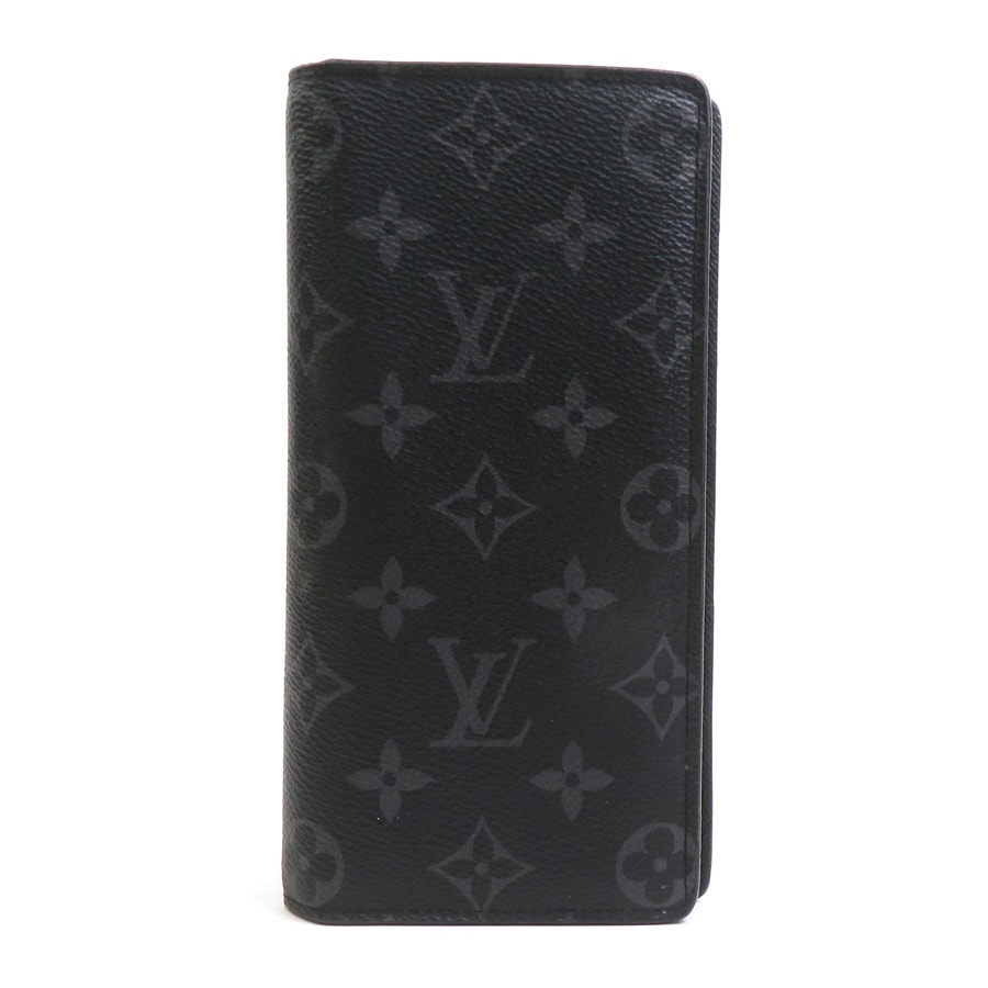 ルイ ヴィトン LOUIS VUITTON 二つ折り長財布 モノグラム エクリプス ポルトフォイユ ブラザ/モノグラム エクリプス ブラック メンズ M61697【中古】 56762a