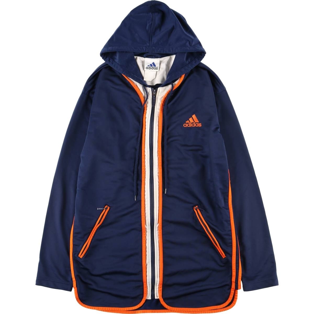 古着 90~00年代 アディダス adidas バックロゴ ジャージパーカー トラックジャケット メンズXL相当 ヴィンテージ/eaa613502